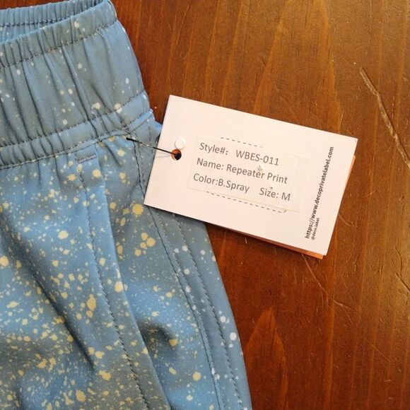 BUNDLE OF 2 Deco Athletic Shorts, SIZE M, Gray & Light Blue with White/Pink - Picture 8 of 10